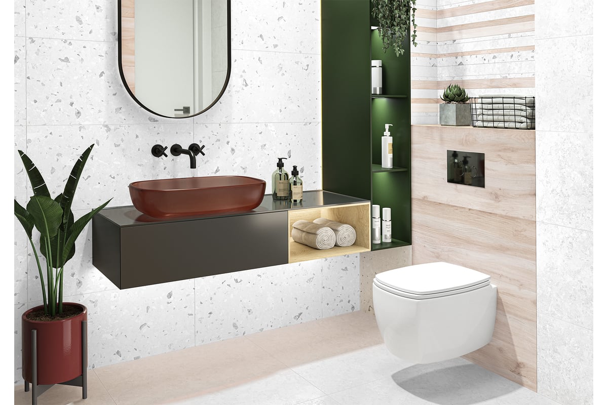 Настенная плитка NewTrend Play Terrazzo 300x600x9 мм, 10 шт. в упаковке  WT36PLY15