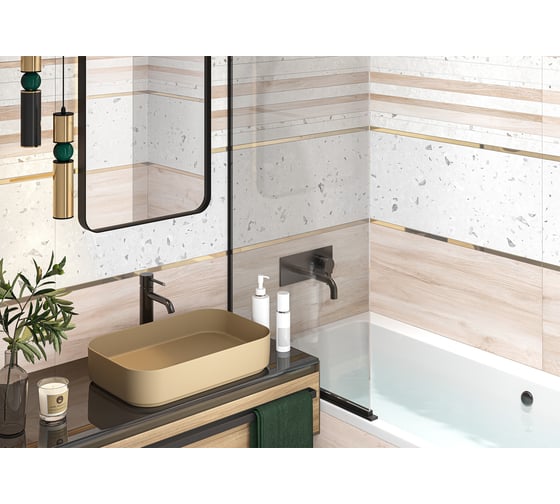 Настенная плитка NewTrend Play White 300x600x9 мм, 10 шт. в упаковке WT36PLY00