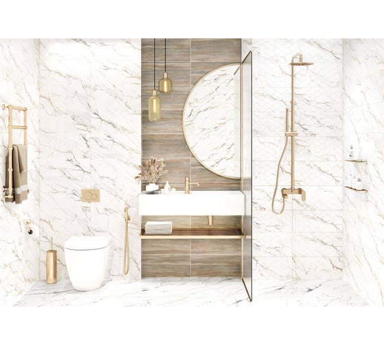 Плитка настенная AltaCera Detroit Calacatta Gold 249x500x8,5 мм, 10 шт в уп WT9DET11