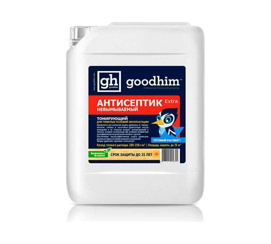Невымываемый антисептик для тяжелых условий эксплуатации Goodhim Extra тонирующий, 1л 14566