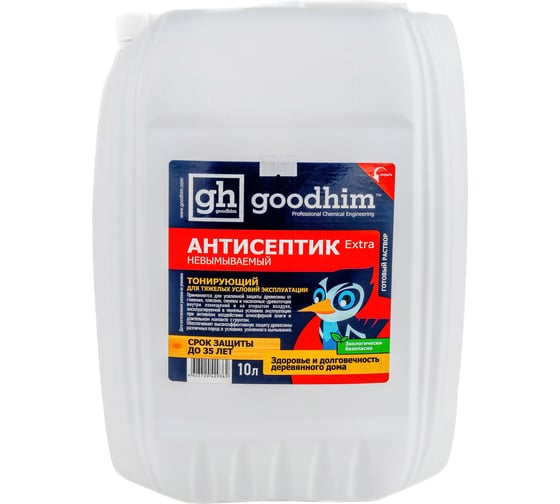 Невымываемый антисептик для тяжелых условий эксплуатации Goodhim Extra тонирующий, 10л 29362