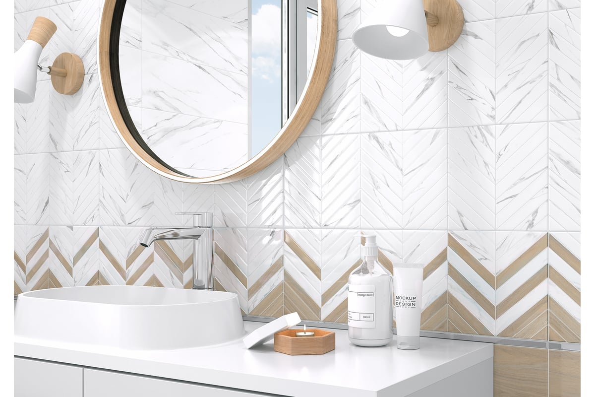 Облицовочная рельефная плитка AlmaCeramica Tokio 200x600x8 15 шт в уп ...