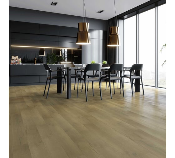 Напольное замковое покрытие Home Expert Natural Дуб Янтарный пляж 1220x150x4.5 мм, 0.3 мм, фаска, 12 шт. в упаковке 0-002