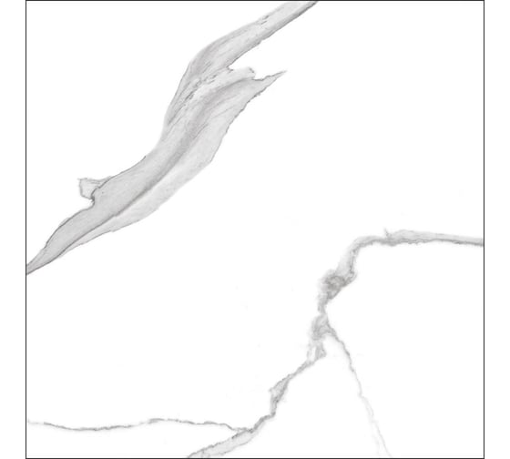Керамогранит Global Tile Anima формат 60x60 см, белый, в коробке 1.44 кв. м GT60608303MR