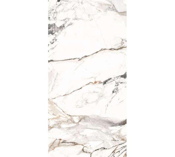 Керамогранит Global Tile Calcutta Paonazzo формат 60x120 см, белый, в коробке 1.44 кв. м GT120603603PR