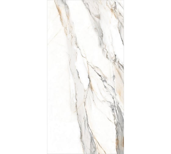 Керамогранит Global Tile Statuario Elite формат 60x120 см, белый, в коробке 1.44 кв. м GT120604103MGR