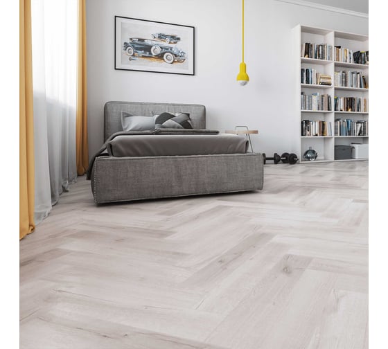 Напольное замковое покрытие Home Expert Parquet Дуб Северный ветер 615x123x3.5 мм, 0.3 мм, фаска, 12 шт. в упаковке 33-2179-12