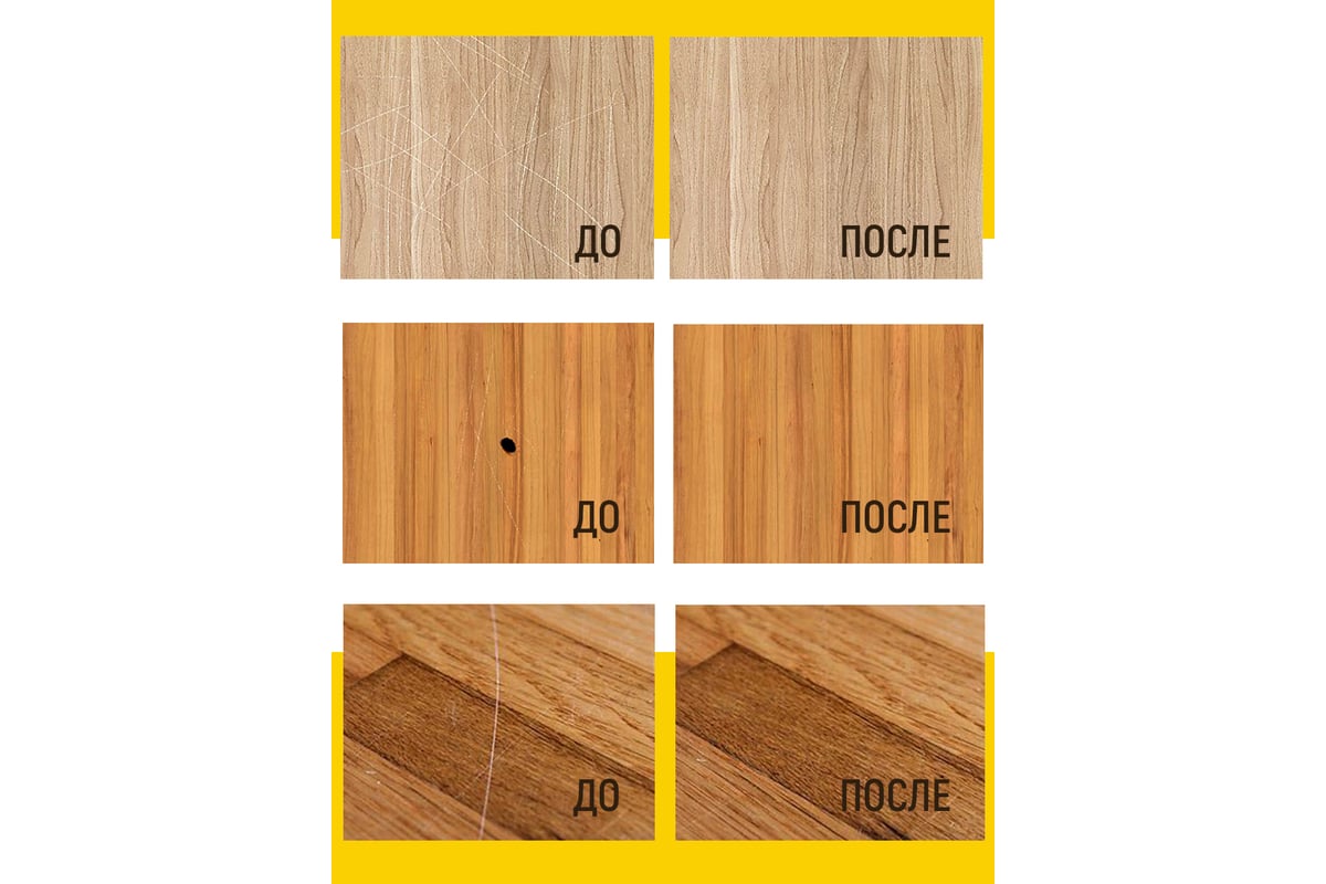 Восковой карандаш для реставрации мебели WALNUT черный, 8.8 г WLN0067 ...