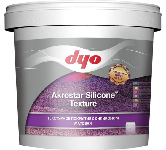 Краска DYO 207 akrostar silic texture 20 кг 207-0001-R68 1