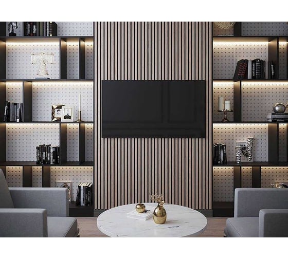 Реечная панель мдф Центурион 3d line modern 2750x160x19 мм, 07 ель сибирская 85977