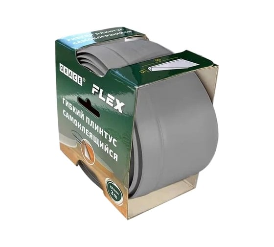 Гибкий плинтус Центурион flex серый, 3 м 86487