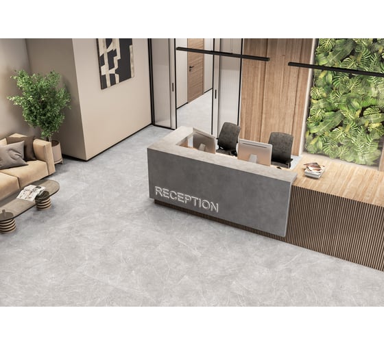 Керамогранит AlmaCeramica матовый, Crema Marfil 600x600x9,5 4 шт в уп 43,2 м в пал GFU04CMF07R 1