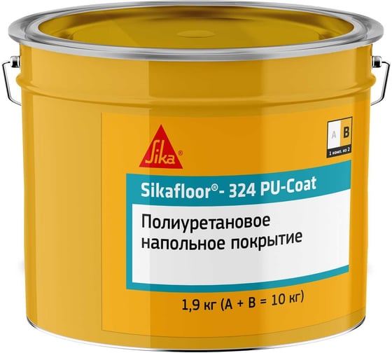 Напольное покрытие на полиуретановой основе SIKA Floor-324 PU-Coat(AB) RAL 7032 Ведро 10КГ 731284