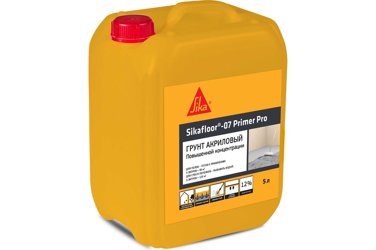 Акриловый грунт для полов SIKA floor-07 Primer Pro канистра, 5 л 592081