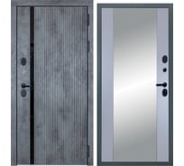 Входная дверь DIVA STR МХ-46 зеркало, 2050x860 мм, правая, Бетон темный - Д15 Силк маус УТ-00080675