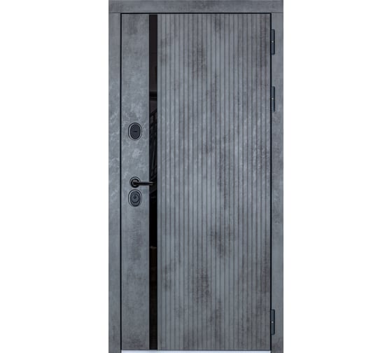 Входная дверь DIVA STR МХ-46 2050x860 мм, правая, Бетон темный - Н10 Белый Софт УТ-00080622