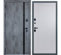 Входная дверь DIVA STR МХ-46 2050x960 мм, левая, Бетон темный - Н10 Белый Софт УТ-00080623