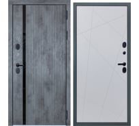 Входная дверь DIVA STR МХ-46 2050x960 мм, правая, Бетон темный - Д11 Белый Софт УТ-00080587