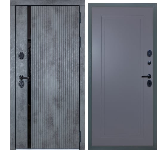 Входная дверь DIVA STR МХ-46 2050x960 мм, правая, Бетон темный - Н10 Силк Маус УТ-00080628 1