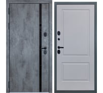 Входная дверь DIVA STR МХ-46 2050x960 мм, левая, Бетон темный - Д7 Белый Софт УТ-00080610