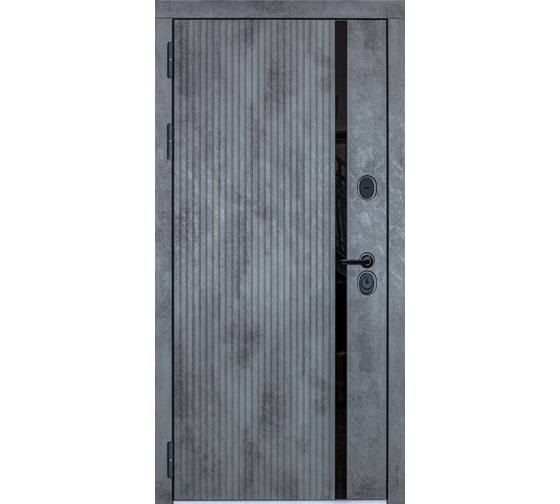 Входная дверь DIVA STR МХ-46 2050x860 мм, левая, Бетон темный - Д13 Софт Шампань УТ-00080604
