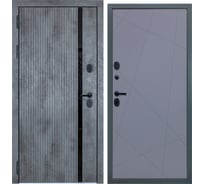 Входная дверь DIVA STR МХ-46 2050x860 мм, левая, Бетон темный - Д11 Силк Маус УТ-00080592
