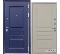 Дверь DIVA 45 2050x860 мм, правая, Роял синий - Д13 Софт Шампань УТ-00075149