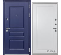 Дверь DIVA 45 2050x960 мм, правая, Роял синий - Н10 Белый Софт УТ-00075162