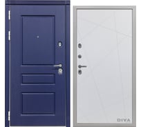 Дверь DIVA 45 2050x860 мм, левая, Роял синий - Д11 Белый Софт УТ-00073515