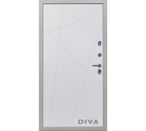 Дверь DIVA 45 2050x860 мм, правая, Роял синий - Д11 Белый Софт УТ-00073632
