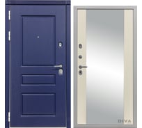 Дверь DIVA 45 зеркало, 2050x860 мм, левая, Роял синий - Д15 Софт Шампань УТ-00075195