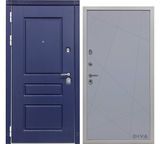Дверь DIVA 45 2050x860 мм, левая, Роял синий - Д11 Силк Маус УТ-00075156