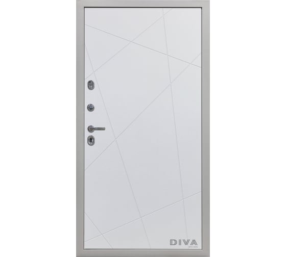 Дверь DIVA 45 2050x960 мм, левая, Роял синий - Д11 Белый Софт УТ-00073228