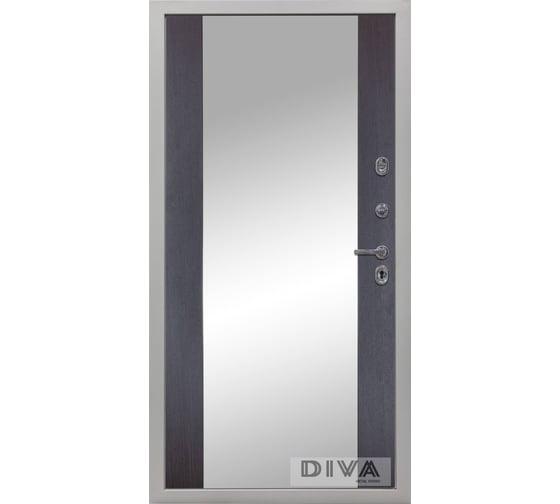 Дверь DIVA 45 зеркало, 2050x860 мм, правая, Роял синий - Д15 Венге УТ-00075205