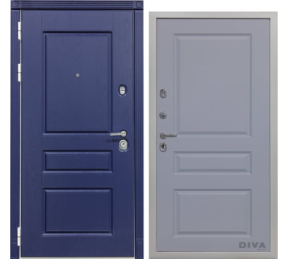Дверь DIVA 45 2050x860 мм, левая, Роял синий - Д13 Силк Маус УТ-00075146 1