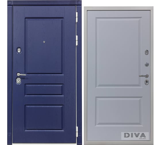 Дверь DIVA 45 2050x860 мм, правая, Роял синий - Д7 Силк Маус УТ-00075143 1