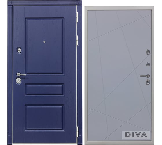 Дверь DIVA 45 2050x960 мм, правая, Роял синий - Д11 Силк Маус УТ-00075160 1