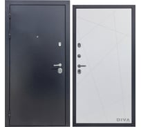 Дверь DIVA 45 2050x860 мм, левая, Роял синий - Д13 Белый Софт УТ-0007273