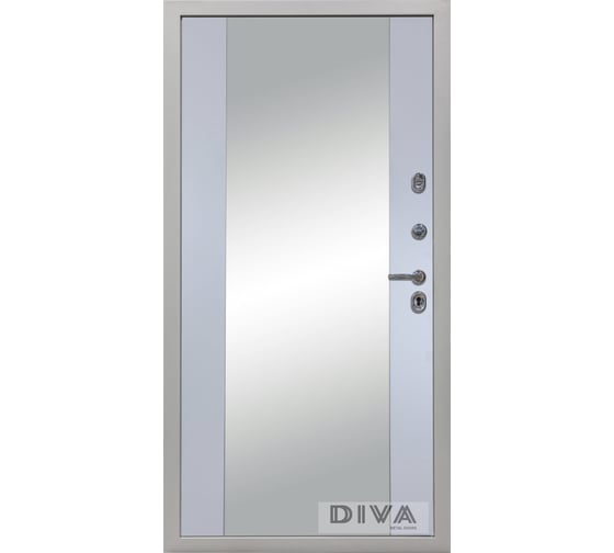 Дверь DIVA 45 зеркало, 2050x960 мм, правая, Роял синий - Д15 Силк маус УТ-00075192