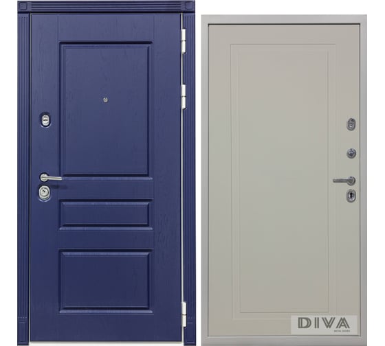 Дверь DIVA 45 2050x860 мм, правая, Роял синий - Н10 Софт Шампань УТ-00075165