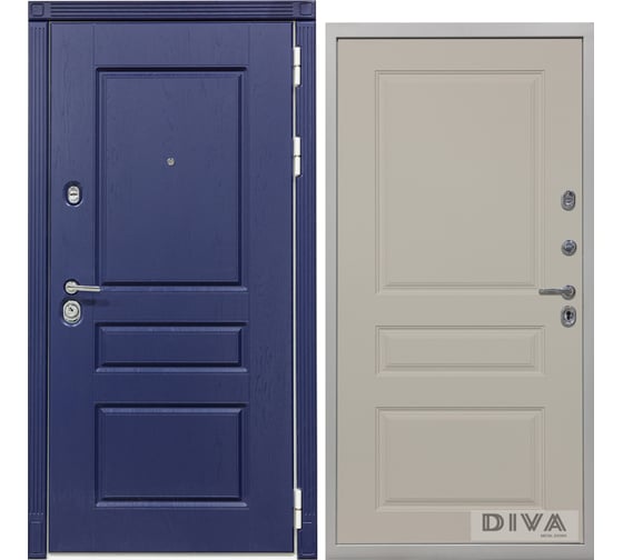 Дверь DIVA 45 2050x960 мм, правая, Роял синий - Д13 Софт Шампань УТ-00073746 1
