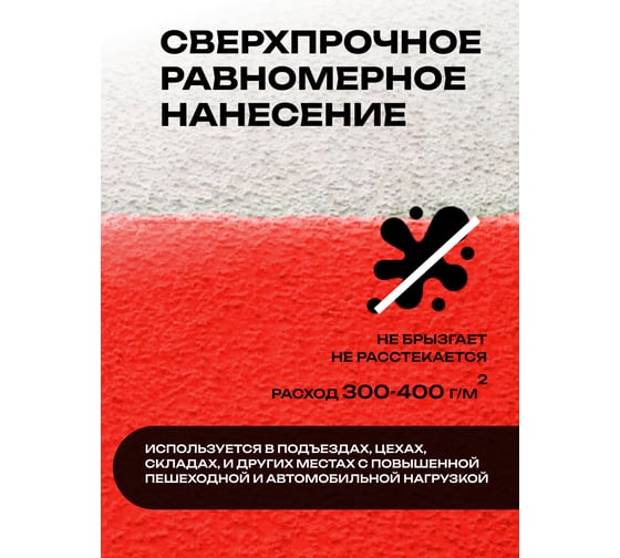 Краска для бетонных полов ГРИДА АК15 акриловая эмаль, красная, 4 кг 00-00000113