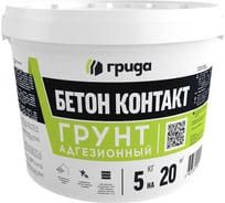 Адгезионный грунт ГРИДА Бетон-Контакт, 5 кг, красный 4861