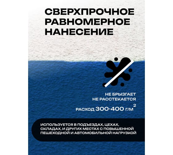Краска для бетонных полов ГРИДА АК15, акриловая эмаль, синяя, 15 кг 4833