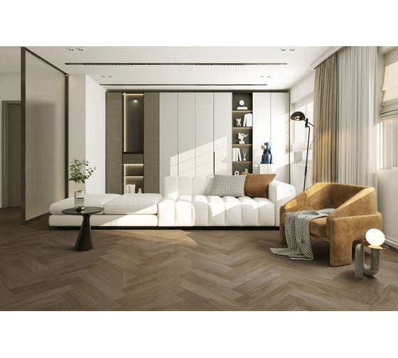 Замковое напольное покрытие Home Expert Parquet Дуб Ливингстон, 615x123x3,5 мм, 0,3 мм, фаска, 18 шт. уп. 33-3009