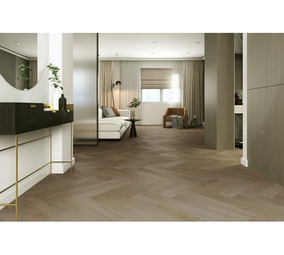 Замковое напольное покрытие Home Expert Parquet Дуб Ливингстон, 615x123x3,5 мм, 0,3 мм, фаска, 18 шт. уп. 33-3009