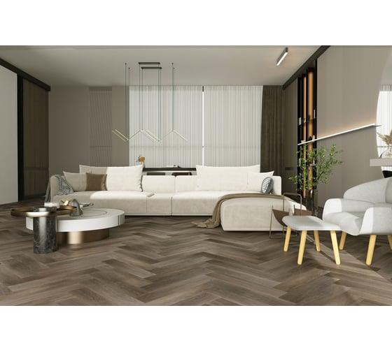 Замковое напольное покрытие Home Expert Parquet Дуб Шоколадный, 615x123x3,5 мм, 0,3 мм, фаска, 18 шт. уп. 33-3011
