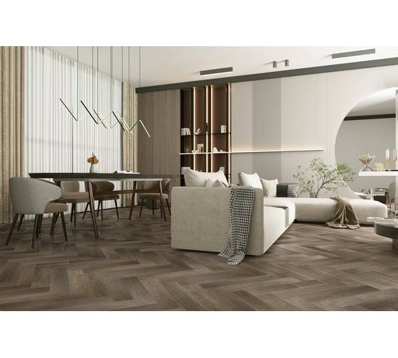 Замковое напольное покрытие Home Expert Parquet Дуб Шоколадный, 615x123x3,5 мм, 0,3 мм, фаска, 18 шт. уп. 33-3011