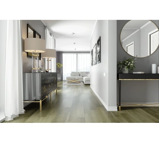 Замковое напольное покрытие Home Expert Natural Дуб Весенний Луг, 1220x150x3.5 мм, 0,3 мм, фаска, 12 шт. уп. 1205/0-009