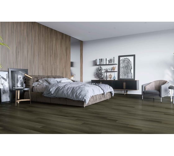 Замковое напольное покрытие Home Expert Natural Дуб Ночной лес, 1220x150x3.5 мм, 0,3 мм, фаска, 12 шт. уп. 2187-03